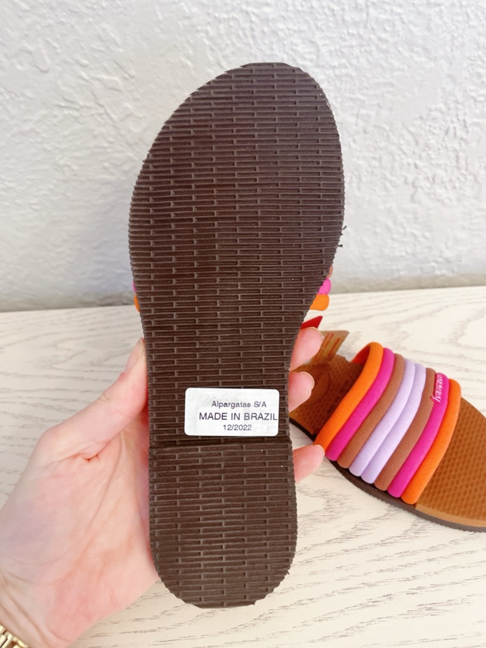 Havaianas NEW Malta cool Women's Multicolor Striped Slide Sandals - 6 - Picture 8 of 8